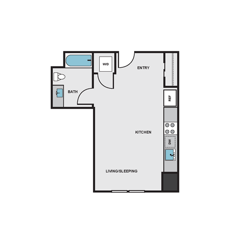 S1E Floor Plan at Eleanor H16 Apartments